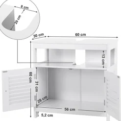 Parya Home Wastafelonderkast, zonder wastafel, veel opslag, wit Discount