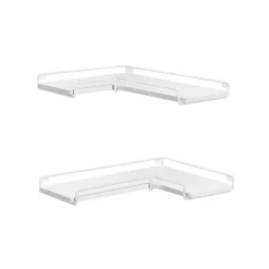 Parya Home zwevende planken, set van 2, L-vormige hoekplanken Hot