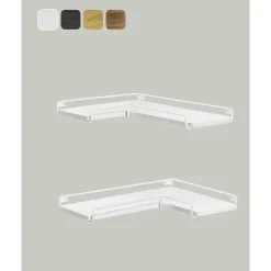 Parya Home zwevende planken, set van 2, L-vormige hoekplanken Hot