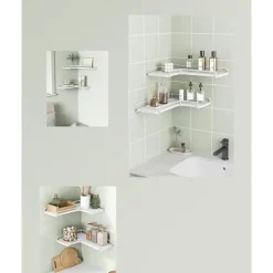 Parya Home zwevende planken, set van 2, L-vormige hoekplanken Hot