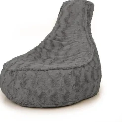 Parya Stoel Zitzak Bont - Zitzakfauteuil - Woonkamerzitzak - Donkergrijs - Online