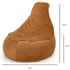 Parya Stoel Zitzak Ribstof - Zitzakfauteuil - Woonkamerzitzak - Poef Discount