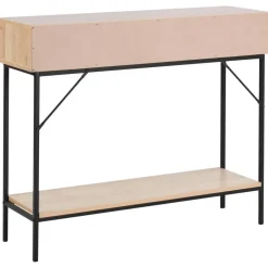 Beliani PASCO - Consoletafel - Lichte houtkleur - Rotan Discount
