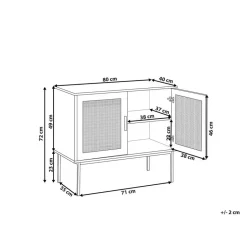 Beliani PASCO - Sideboard - Lichte houtkleur - Vezelplaat Online