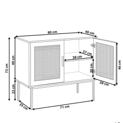 Beliani PASCO - Sideboard - Lichte houtkleur - Vezelplaat Online