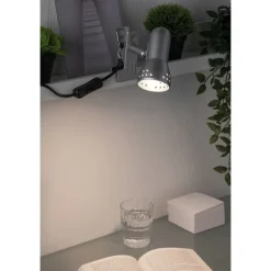 Paulmann Klemspot Gryps - 40W - E14 - Dimbaar - Geborsteld staal Sale