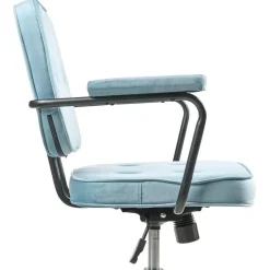 Leen Bakker PAWNEE - Bureaustoel - Lichtblauw - Fluweel Online