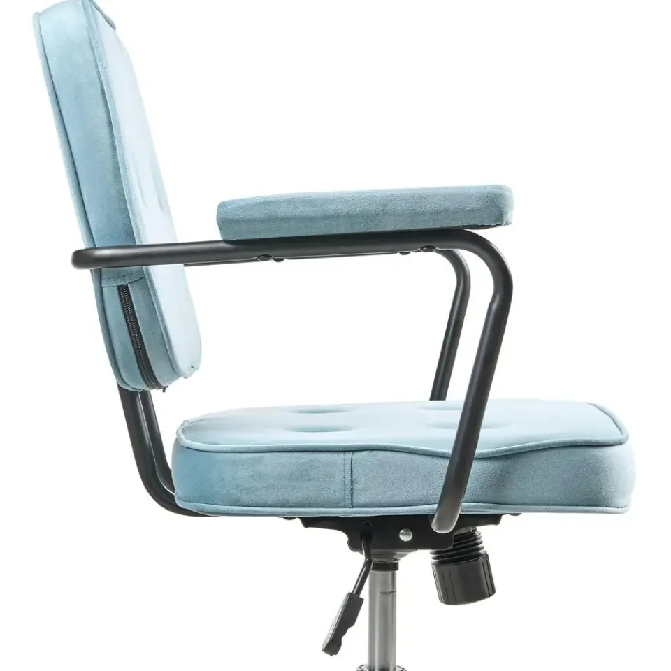 Leen Bakker PAWNEE - Bureaustoel - Lichtblauw - Fluweel Online