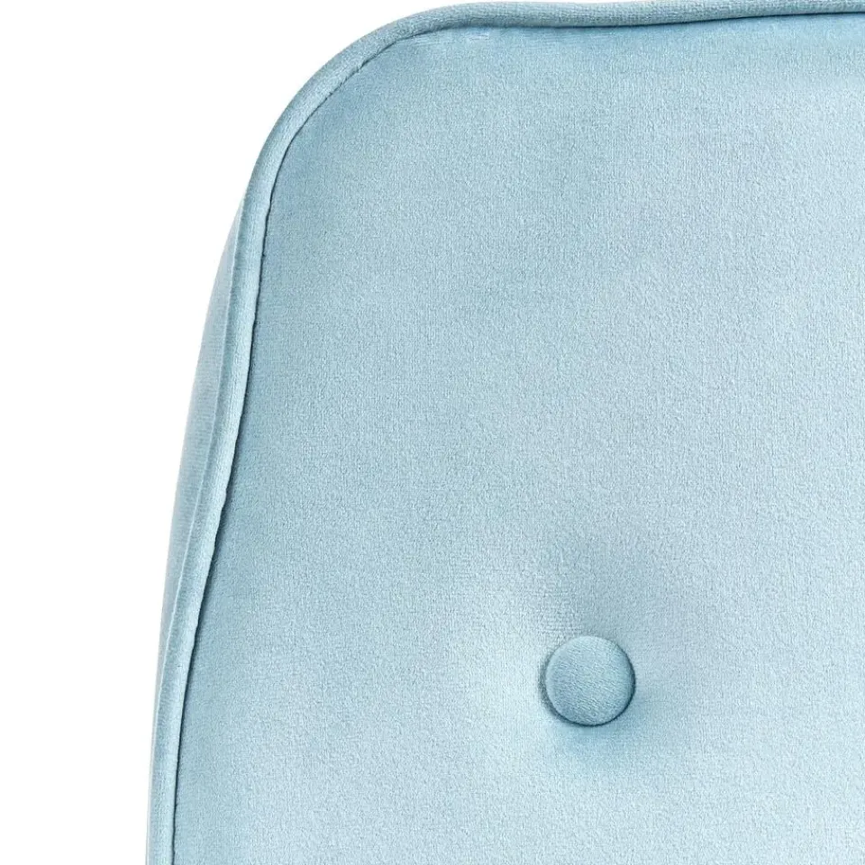 Leen Bakker PAWNEE - Bureaustoel - Lichtblauw - Fluweel Online