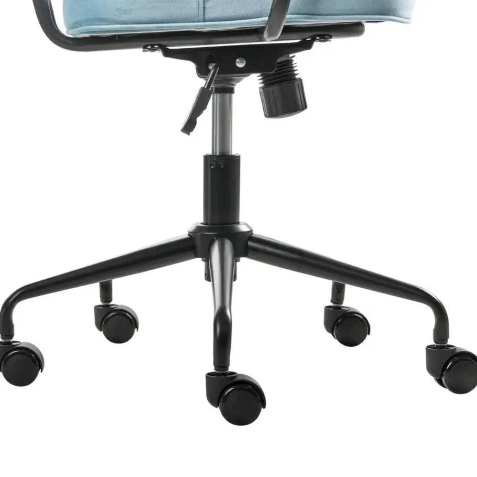 Leen Bakker PAWNEE - Bureaustoel - Lichtblauw - Fluweel Online