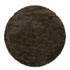 Muratap Pearl Soft Rond Hoogpolig Vloerkleed Bruin - 160 CM ROND Best
