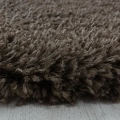 Muratap Pearl Soft Rond Hoogpolig Vloerkleed Bruin - 160 CM ROND Best