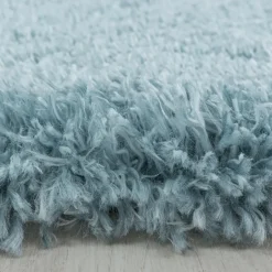 Muratap Pearl Soft Rond Hoogpolig Vloerkleed Blauw - 120 CM ROND Hot