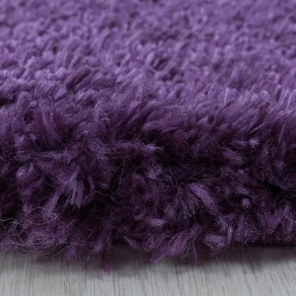 Muratap Pearl Soft Rond Hoogpolig Vloerkleed Paars / Lila - 120 CM ROND