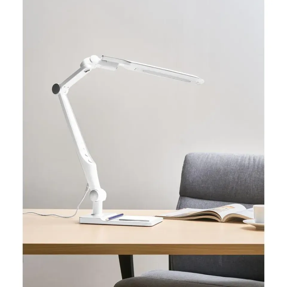 Leen Bakker PEGASI - Bureaulamp LED - Zilver - Synthetisch materiaal Hot