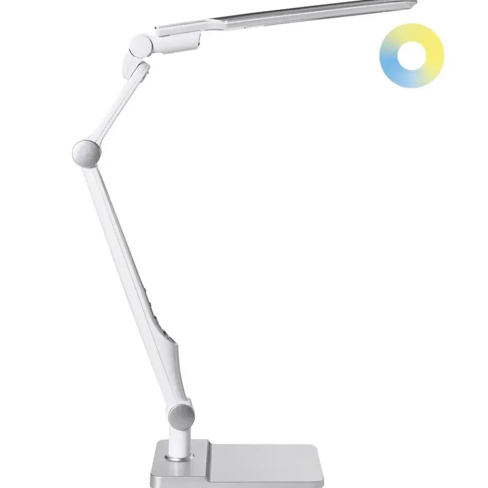 Leen Bakker PEGASI - Bureaulamp LED - Zilver - Synthetisch materiaal Hot