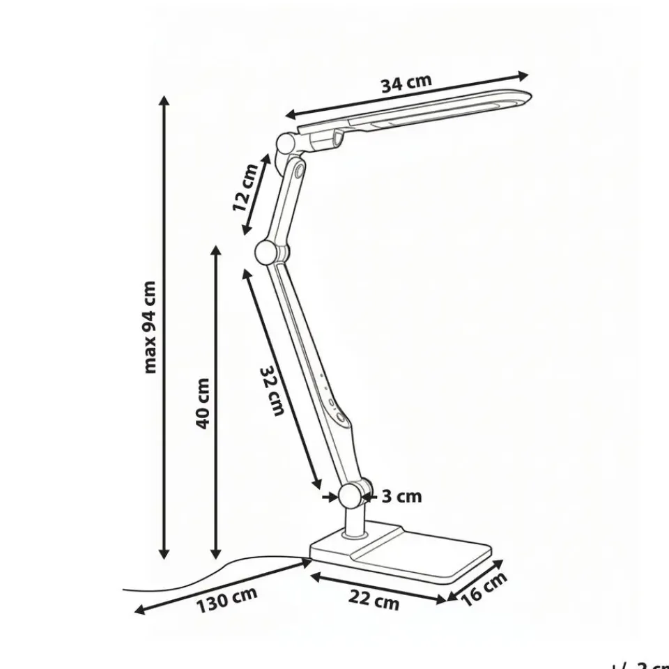 Leen Bakker PEGASI - Bureaulamp LED - Zilver - Synthetisch materiaal Hot