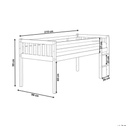 Beliani PEIPIN - Kinderbed - Lichtbruin - 90 x 200 cm - Hout Online