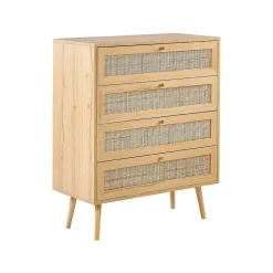 Beliani PEROTE - Commode - Lichte houtkleur - Rotan Outlet