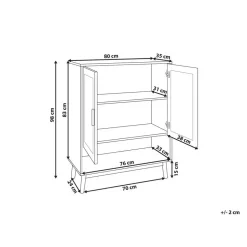 Beliani PEROTE - Dressoir - Lichte houtkleur - Rotan Best