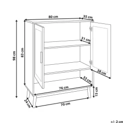 Beliani PEROTE - Dressoir - Lichte houtkleur - Rotan Best