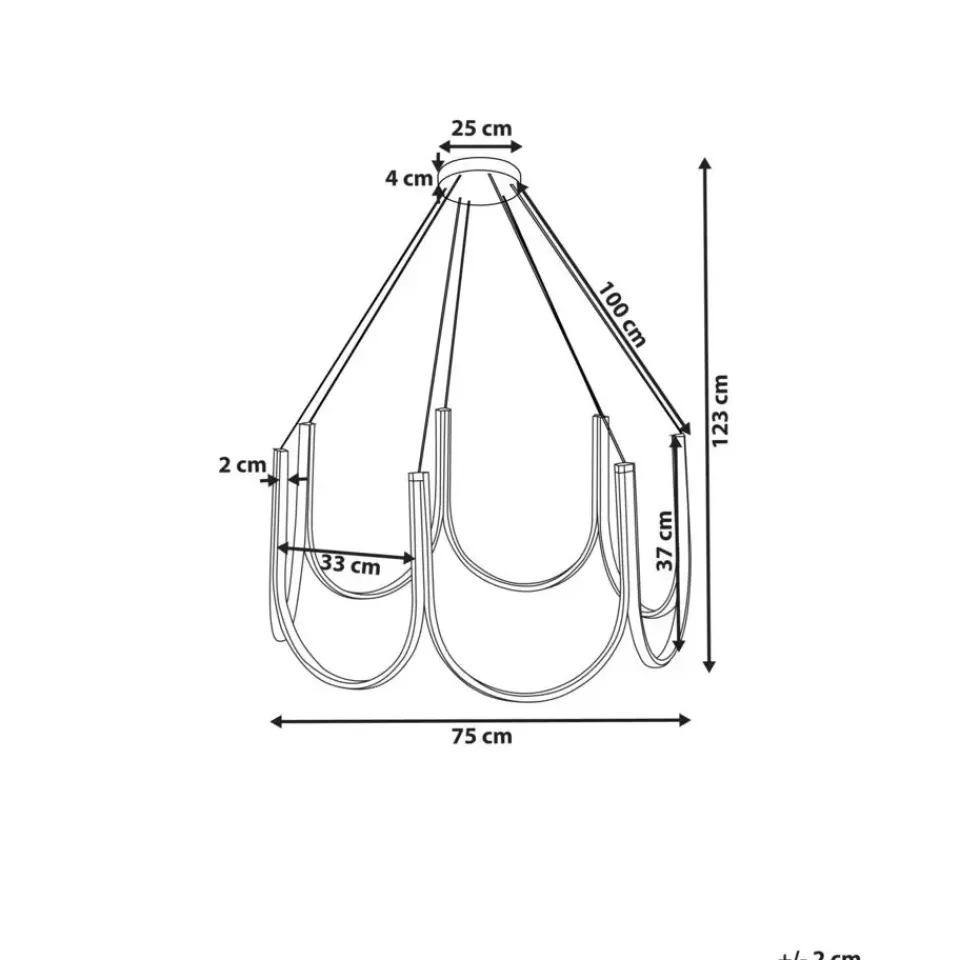 Beliani PERQUENO - Kroonluchter - Goud - Aluminium Clearance