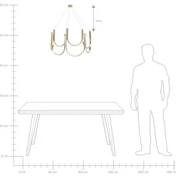 Beliani PERQUENO - Kroonluchter - Goud - Aluminium Clearance