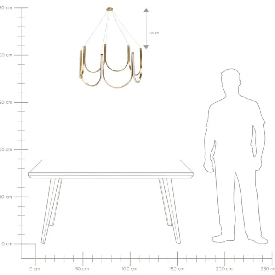 Beliani PERQUENO - Kroonluchter - Goud - Aluminium Clearance