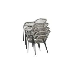 Garden Impressions Pescara dining fauteuil - carbon black - rope taupe - desert sand Hot