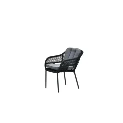 Garden Impressions Pescara dining fauteuil - carbon black -rope black - mystic grey Best