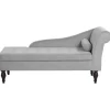 Beliani PESSAC - Chaise longue - Grijs - Rechterzijde - Fluweel Hot