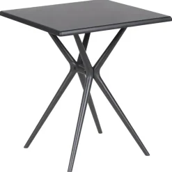 Beliani PIAVE - Tuintafel - Zwart - 70 x 70 cm - Synthetisch materiaal Online