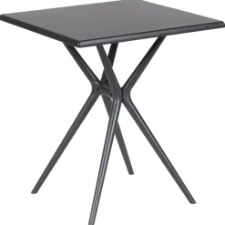 Beliani PIAVE - Tuintafel - Zwart - 70 x 70 cm - Synthetisch materiaal Online