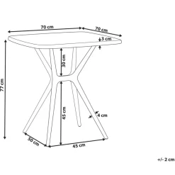 Beliani PIAVE - Tuintafel - Zwart - 70 x 70 cm - Synthetisch materiaal Online