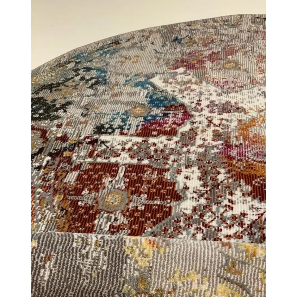 Muratap Picasso Feraghan Vintage Rond Vloerkleed Multi / Beige Laagpolig - 200 CM ROND New