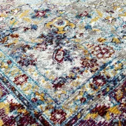 Muratap Picasso Keshan Vintage Rond Vloerkleed Multi / Beige Laagpolig - 160 CM ROND