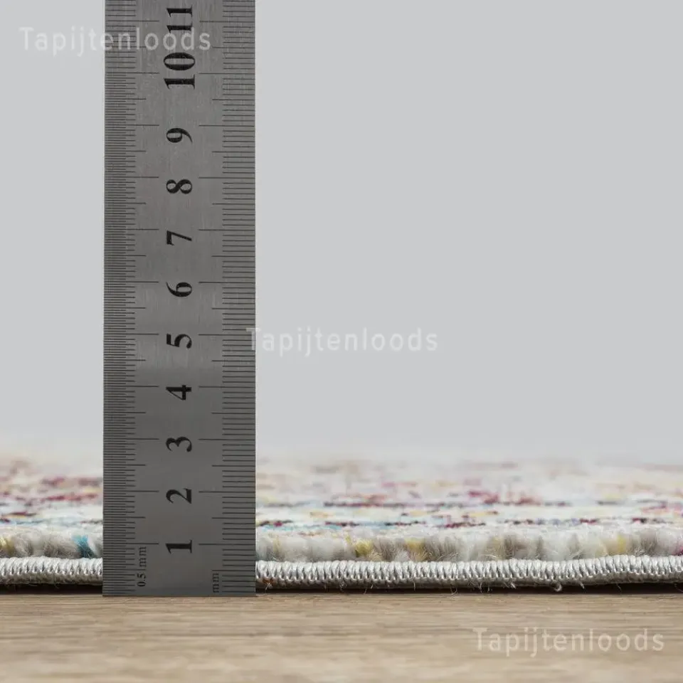 Muratap Picasso Keshan Vintage Rond Vloerkleed Multi / Beige Laagpolig - 160 CM ROND