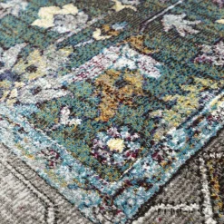 Muratap Picasso Pablo Vintage Rond Vloerkleed Groen / Multi Laagpolig - 300 CM ROND Clearance