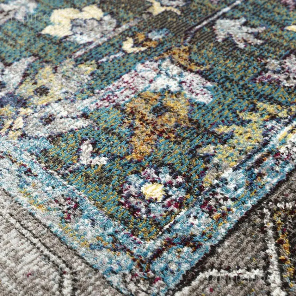 Muratap Picasso Pablo Vintage Rond Vloerkleed Groen / Multi Laagpolig - 300 CM ROND Clearance