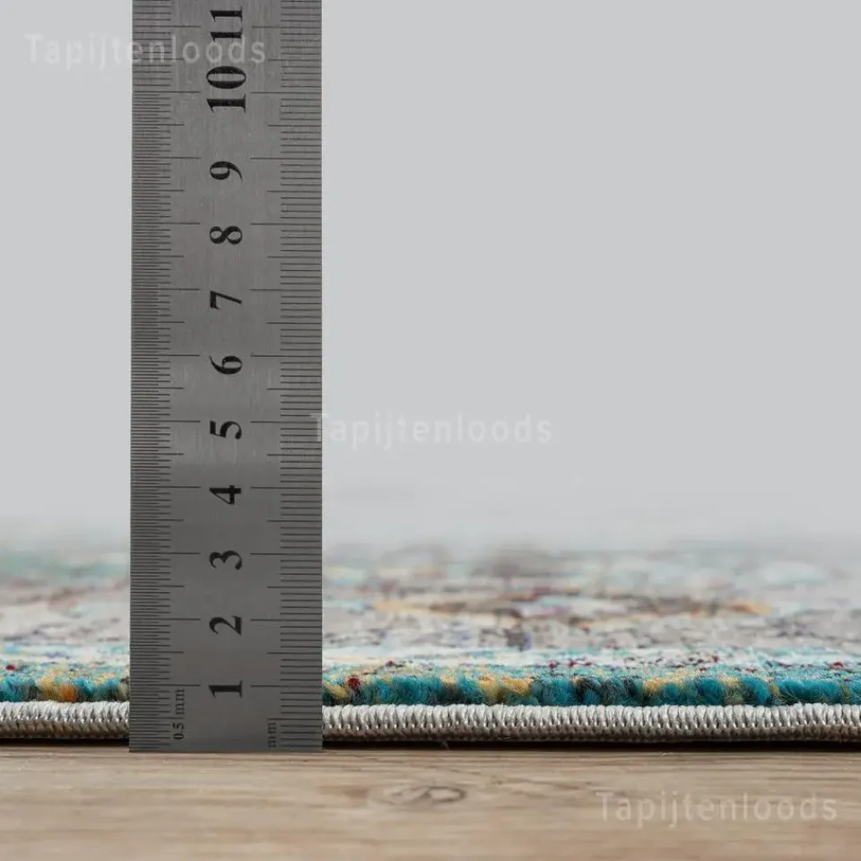 Muratap Picasso Pablo Vintage Rond Vloerkleed Groen / Multi Laagpolig - 300 CM ROND Clearance