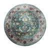 Muratap Picasso Pablo Vintage Rond Vloerkleed Groen / Multi Laagpolig - 160 CM ROND New