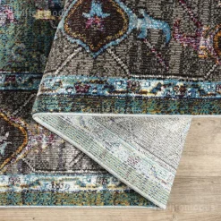 Muratap Picasso Pablo Vintage Rond Vloerkleed Groen / Multi Laagpolig - 160 CM ROND New