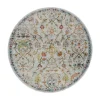 Muratap Picasso Sarough Vintage Rond Vloerkleed Creme / Beige Laagpolig - 133 CM ROND Outlet