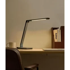 Leen Bakker PICTOR - Bureaulamp LED - Donkergrijs - Synthetisch materiaal New