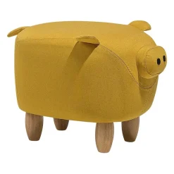 Beliani PIGGY - Hocker - Geel - Polyester Discount