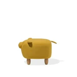 Beliani PIGGY - Hocker - Geel - Polyester Discount