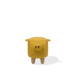 Beliani PIGGY - Hocker - Geel - Polyester Discount