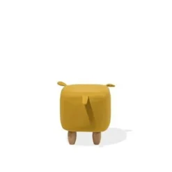 Beliani PIGGY - Hocker - Geel - Polyester Discount