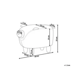 Beliani PIGGY - Hocker - Geel - Polyester Discount