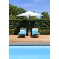 PimXL Luxe 6-ribs Parasol - Ø300cm - Wit Outlet